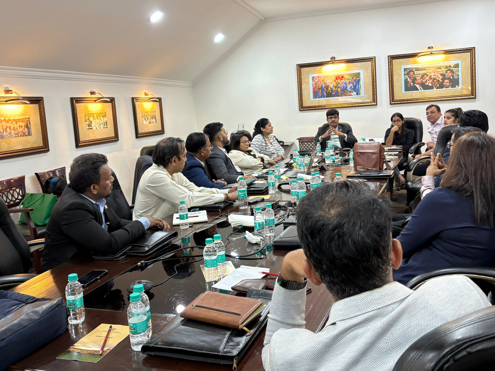Founders in session around the boardroom table